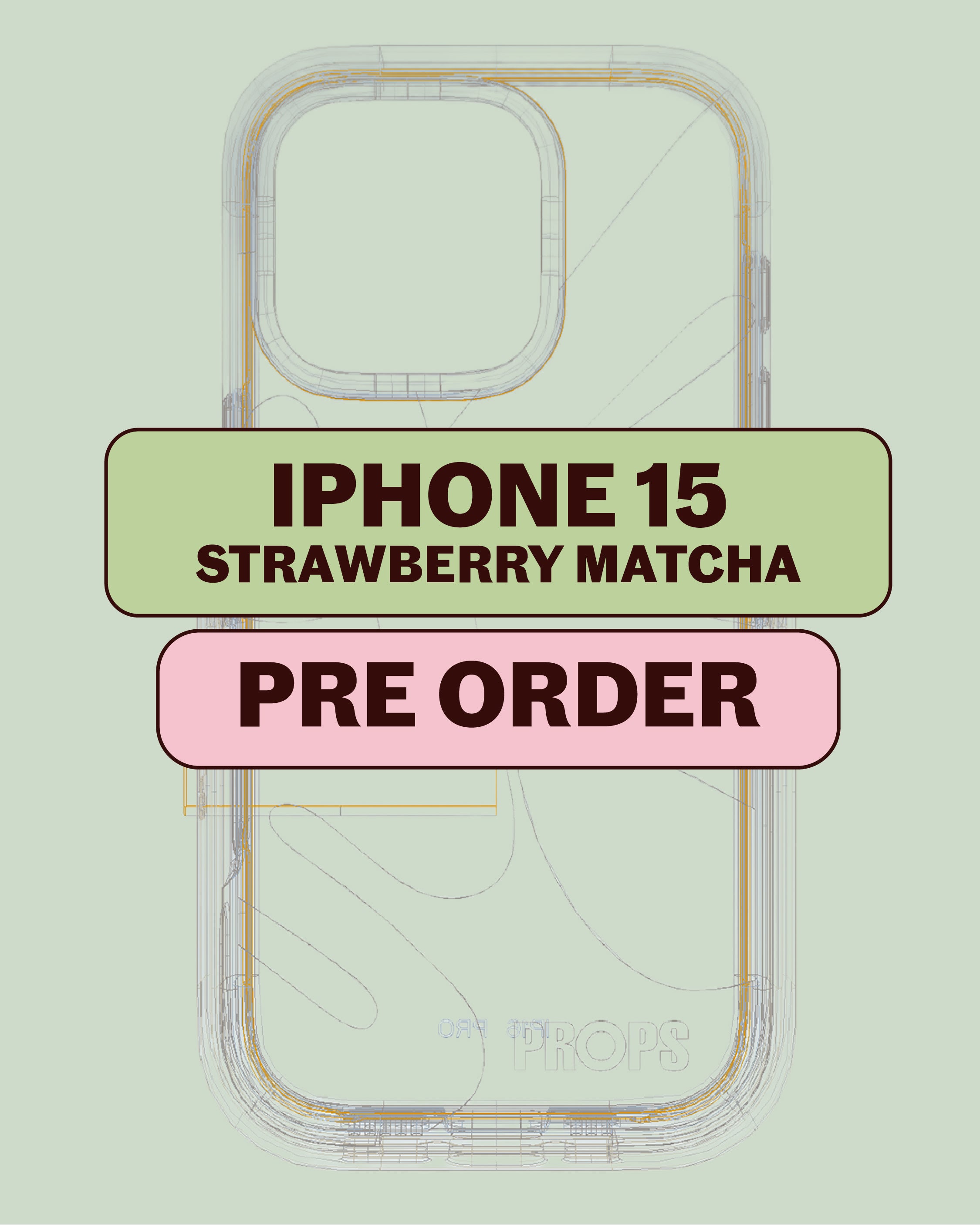 The Props iPhone 15 Case - Strawberry Matcha PREORDER