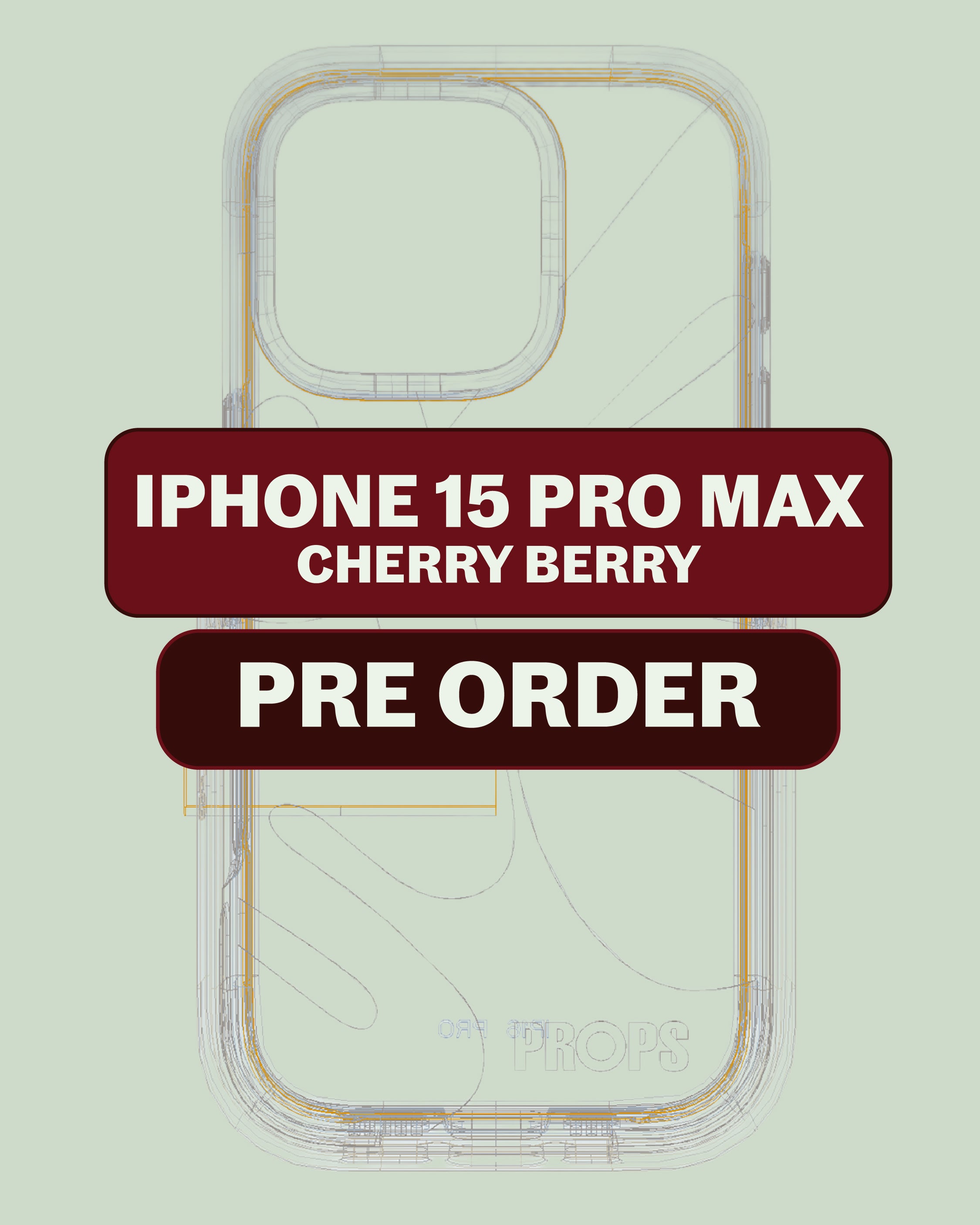 The Props iPhone 15 Pro Max Case - Cherry Berry - PRE ORDER